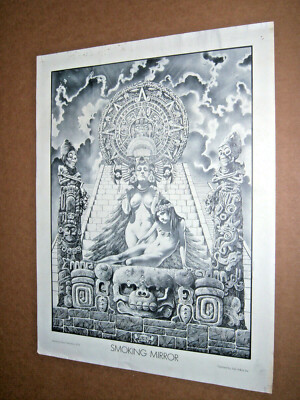 Frank Brunner 'Smoking Mirror' Psychedelic Art Poster Looking Glass 1975 20x26