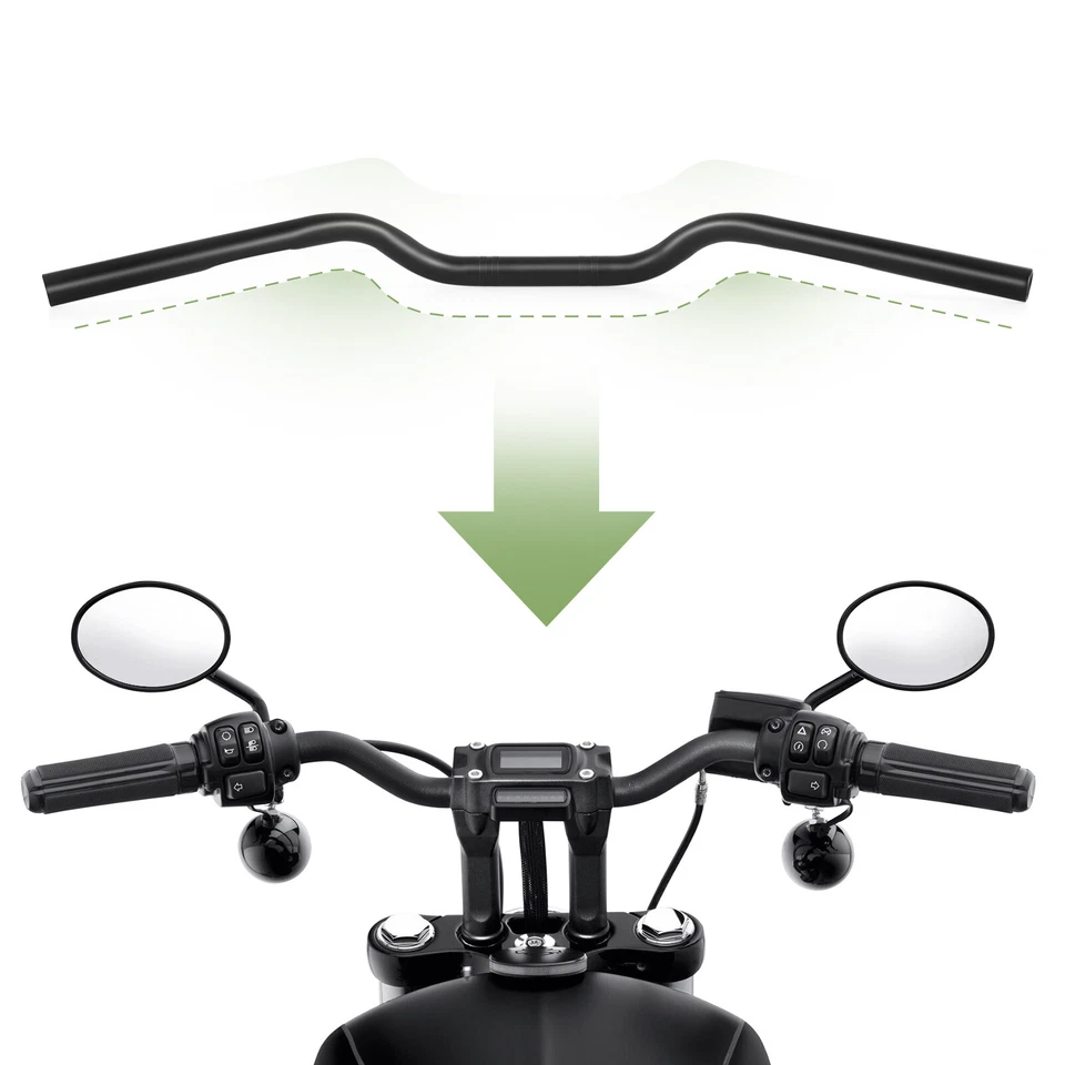 Черный руль для мотоцикла R100 RT R100/7-1977 1978 7/8 дюйма 22 мм - Изображение 3 из 4