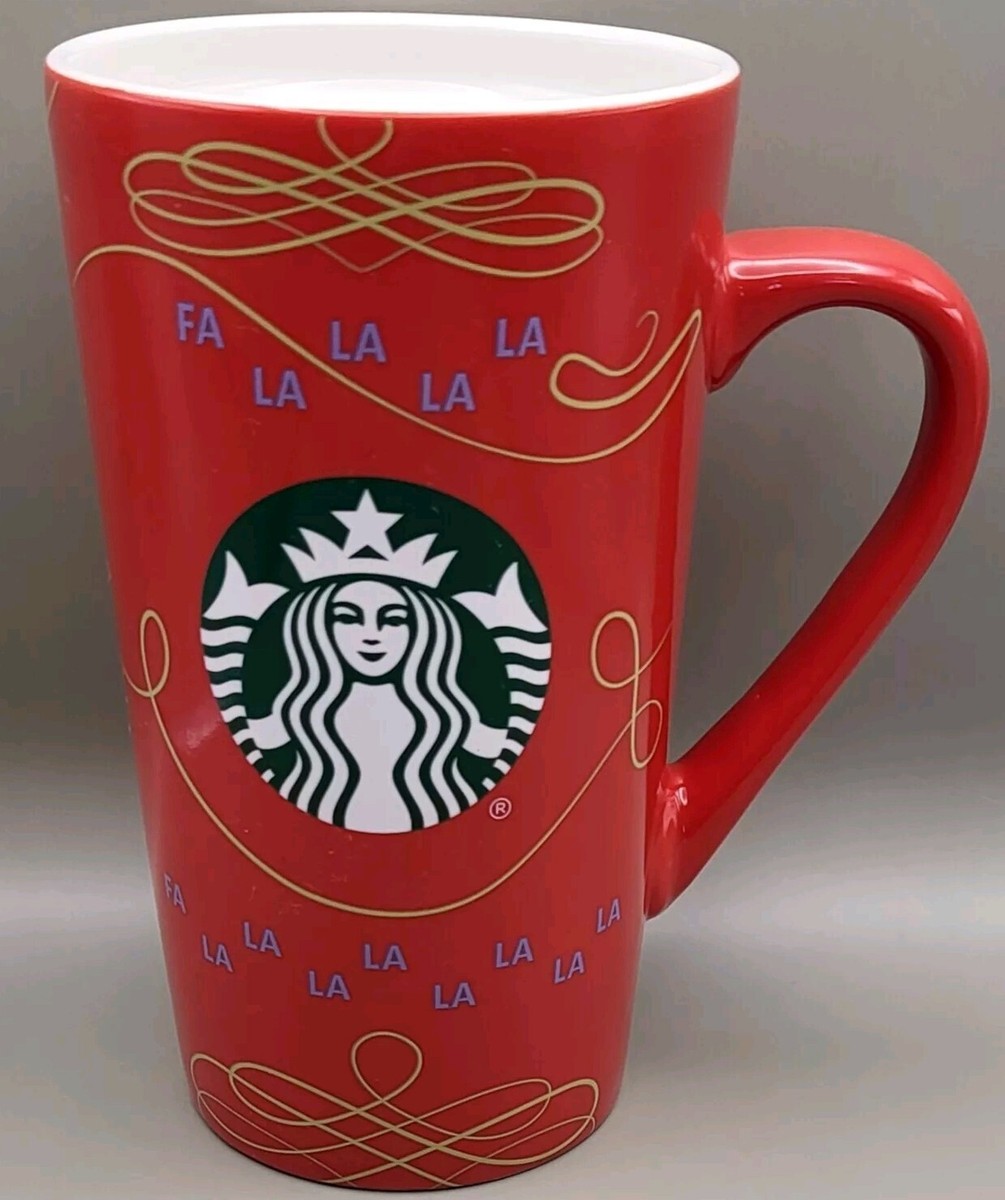 Starbucks Christmas Coffee Mug Red Fa LA La Year 2020 6" Tall 14 fl oz (no  lid) | eBay