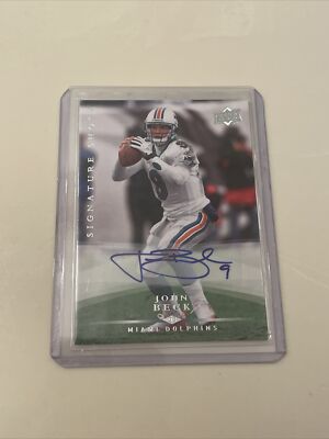 John Beck Upper Deck Signature Shots Auto