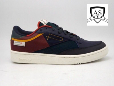 Reebok Club C 85 Men's Sneaker Shoes Size 8 Red Green Black FY7499 New