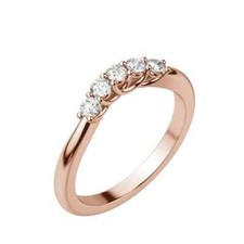 14K Rose Gold Lab Grown Diamond Eternity Women's Wedding Band stackable Ring