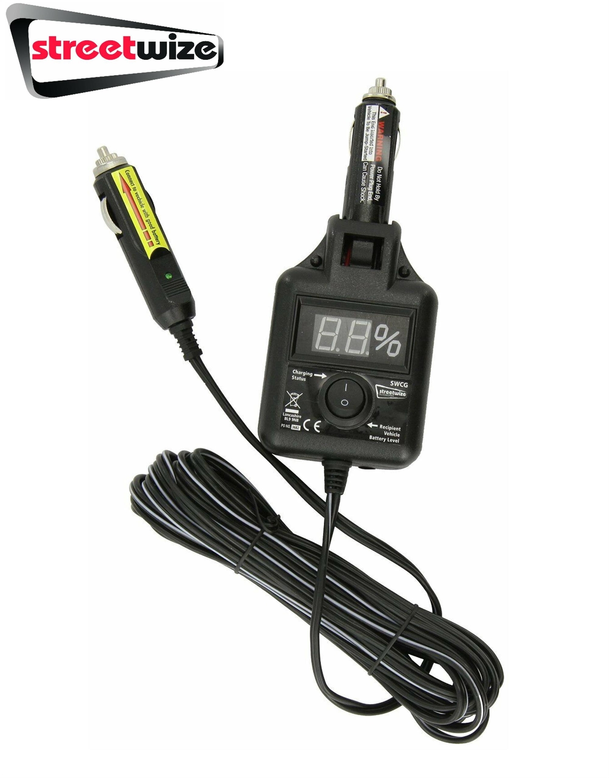 Streetwize 12v All Vehicles Car to Car Go Starter Battery Charger / Jump Start