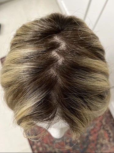 Italian Wig Maker 100% Hand Tied Synthetic Beach wave Blonde Rooted Wig - Picture 4 of 9