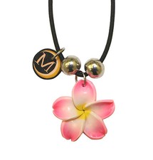 Pink Plumeria Flower Hand Wrist Strap Lanyard Charm for Phones, Cameras, Devices