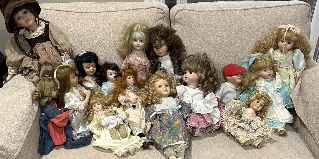 VINTAGE ESTATE SALE LOT PORCELAIN DOLL COLLECTION eBay