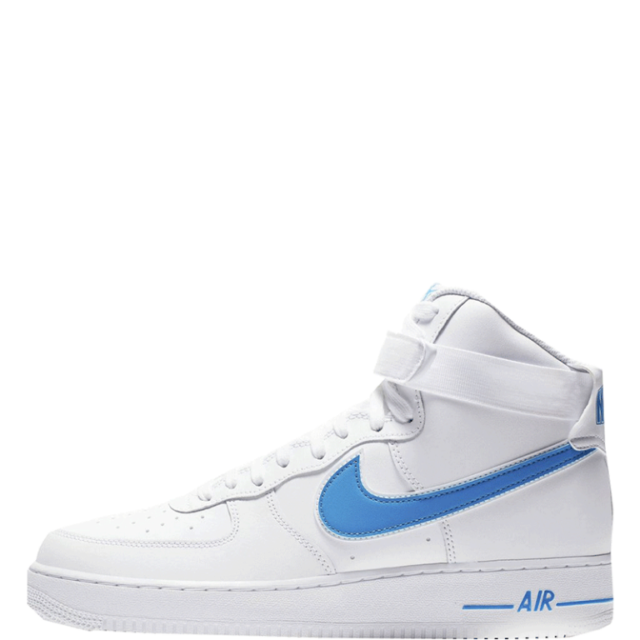 blue and white air force 1 high
