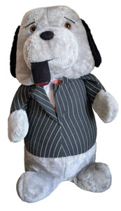 Vintage Plush Bulldog Smoking Cigar Dog Mafia Criminal Gangster Wiseguy Capone