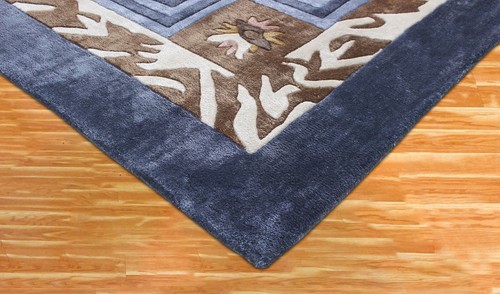 Parisian Hand-Tufted Natural Wool And Silk Area Rug 4x6Oushak Living Room Carpet - Picture 104 of 264