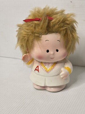 Kitsch school Girl piggy bank KATO KOGEI Japan Porcelain Rare VTG Hand Painted