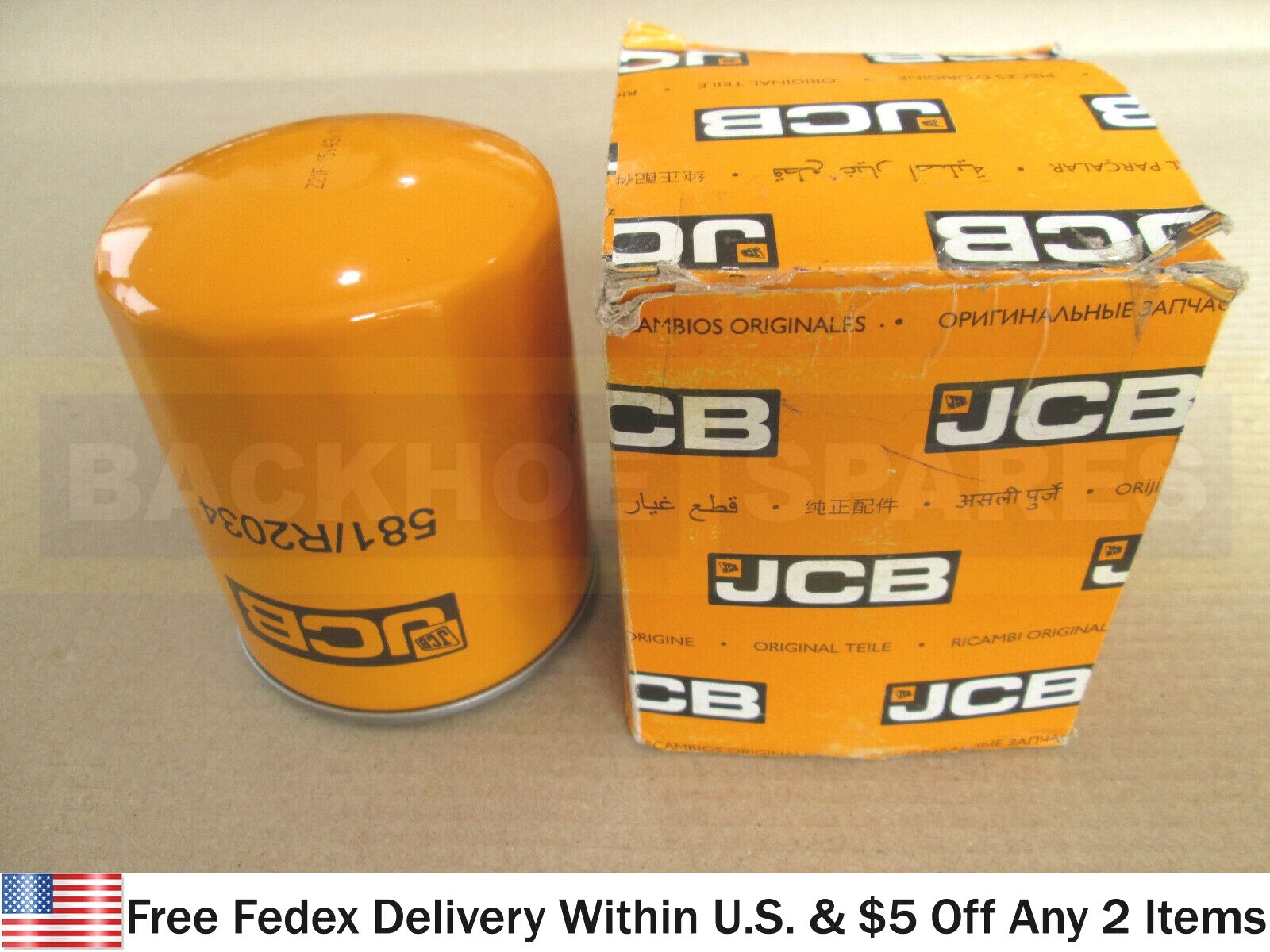 JCB PARTS GENUINE JCB TRANSMISSION FILTER ( 581/M8564 581/R2034 581
