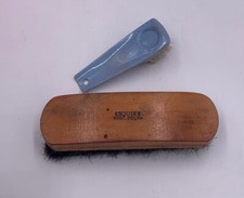 VTG Esquire Boot Polish Shoe Shine Brush Horse Hair Wooden USA w/ Hush Puppies