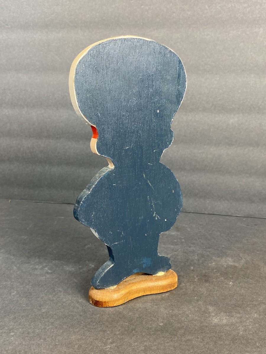 【激レア!】レトロ雑貨　SPEEDY アルカセルツァー　1970's Antique Hand Made & Painted Speedy Alka-Seltzer Mascot wood