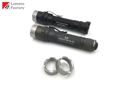 Stainless Steel Crenelated Bezel Surefire E Series E1e E2e E2D KL1