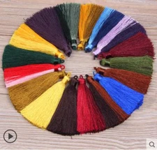 V87 (1,10pcs) 9cm Long tassel  Eyelet  (use for earring bookmark runner dress)
