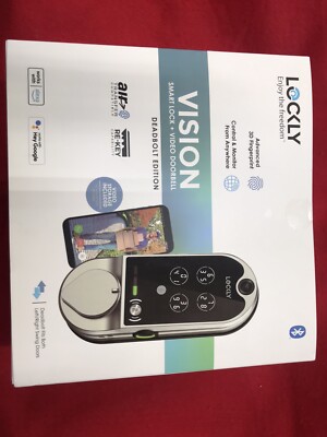 LOCKLY PGD798SN VISION Deadbolt Edition Smart Lock + Video Doorbell NEW!!! ~ HVD