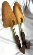 Vintage Pair Spring Loaded Wooden Shoe Stretcher Trees