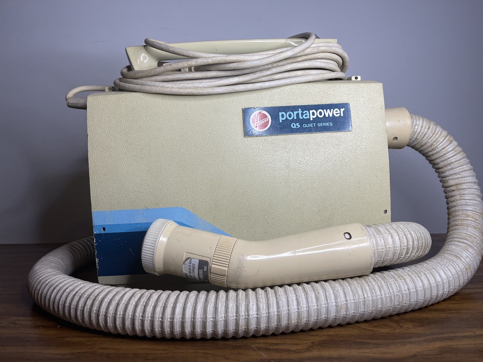 Vintage Hoover PortaPower Quiet Series Portable Canister Vacuum Cleaner