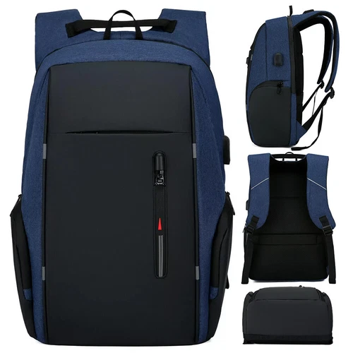 17" Oxford Anti-Diebstahl Laptop Rucksack Reise Business Schule Buchtasche mit USB-Anschluss - Bild 4 von 44
