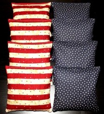 Patriotic AMERICAN STARS Blue  Red Cornhole Bean Bags ACA Regulation Quality 