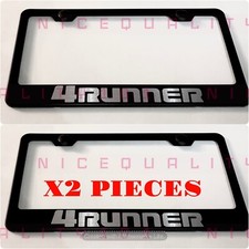 2x 4runner Stainless Steel Metal Finished License Plate Frame Holder
