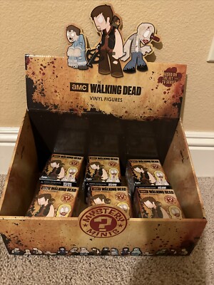 6x FUNKO Mystery Minis The Walking Dead Series 1 Vinyl Vaulted With Display Box