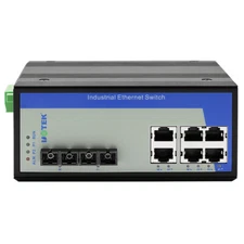 6 Ports RJ45 Industrial Network Managed Ethernet Switch 2 Fibers Single Mode SC