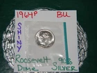 1964 P  Roosevelt Dime. Fully Separated Horizontal Torch Lines. Nice BU. (Inv.)