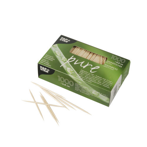 "12000 Zahnstocher Holz \"Pure\" Rund 6,8 Cm Party Gastro Papstar 12735"-image