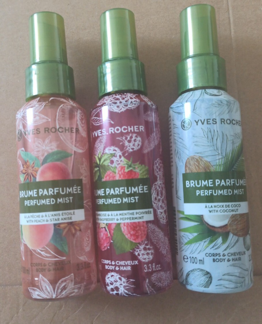 Brume parfumée pour cheveux et corps Yves Rocher spray fraîcheur fruitée vapo 100ml