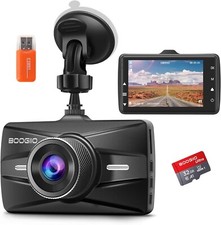 Dash Cam Front with 32G SD Card BOOGIIO 1080P FHD Car Driving Recorder 3'' IPS