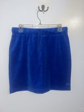 Juicy Couture Skirt Y2K Velour Royal Blue Splash Size Medium