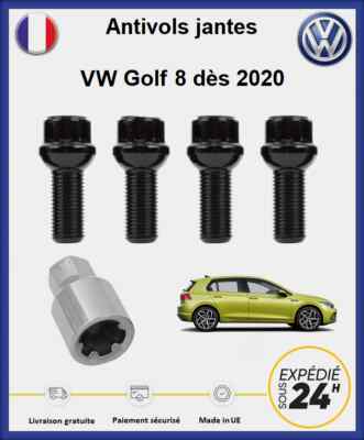 Anti-theft nuts for black wheels VW GOLF 8 from 2020