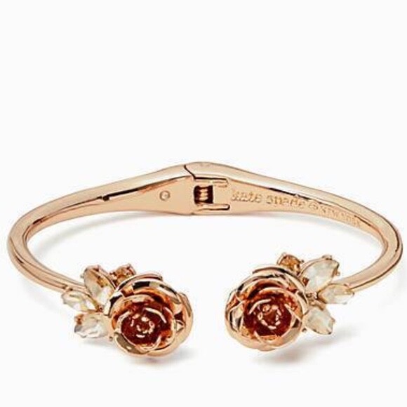 Beautiful KATE SPADE RoseGold Garden Garland Hinged Cuff