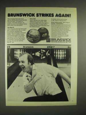 1981 Brunswick Mark X, LT-48 bowling ball Ad - Strikes