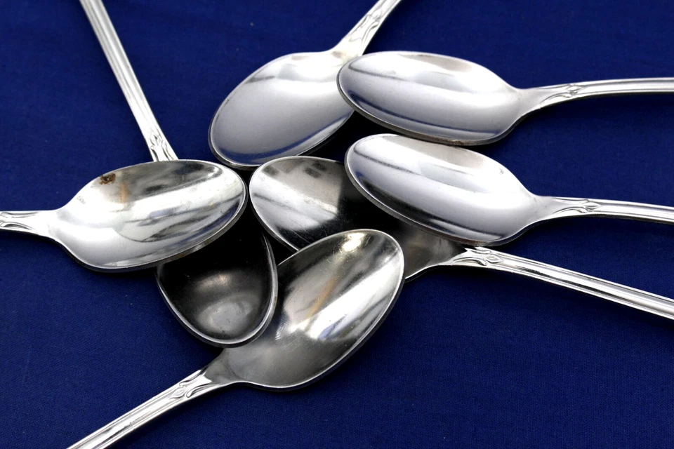 JUEGO, 7 CUCHARADITAS HELADAS "PLANTACIÓN" ONEIDA CUSTOM INOX CUBIERTOS 7-1/2" Foto 4 de 4