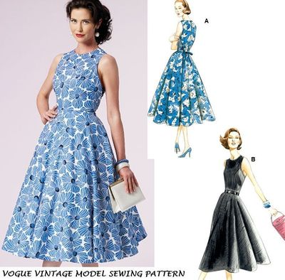Vogue Vintage 1950's 1954 Back Wrap Dress Retro Sewing Pattern V8788  6-14/14-22 | eBay