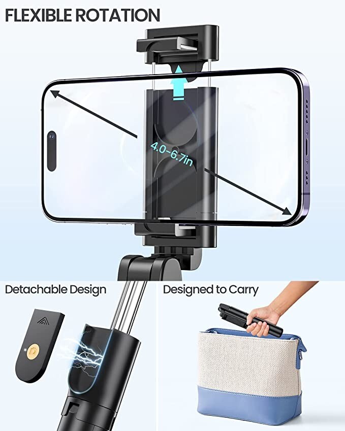 Nuovo schermo magnetico Selfie Stick treppiede porta telefono con il telefono ce Nuovo schermo magnetico Selfie Stick treppiede porta telefono con il telefono ce
