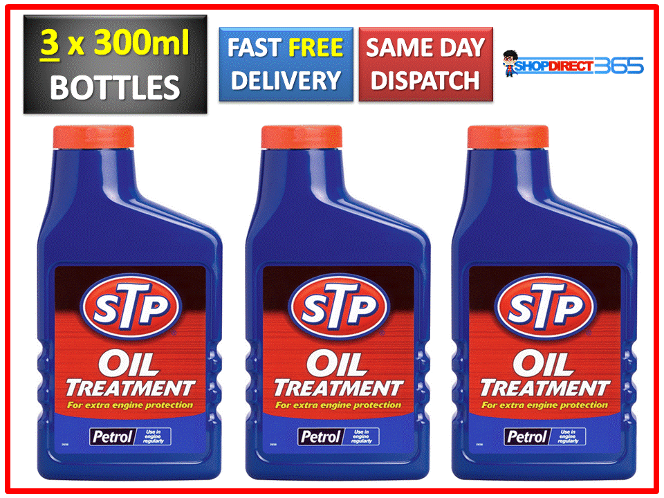 3 x STP Oil Treatment 300ml Petrol Engines Car Protection Additive