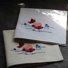 Chinese Style Embroidery Handkerchiefs Unisex Pocket Square Handkerchiefs 30cm