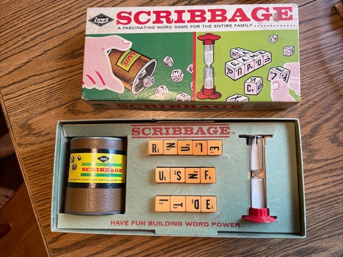 Vintage Lowe Scribbage Rolling Dice Game No 954 Lowe Inc. 1963