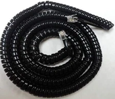 Vodavi Starplus 25ft Black Handset Cord Telephone Base Coil Curly Cord