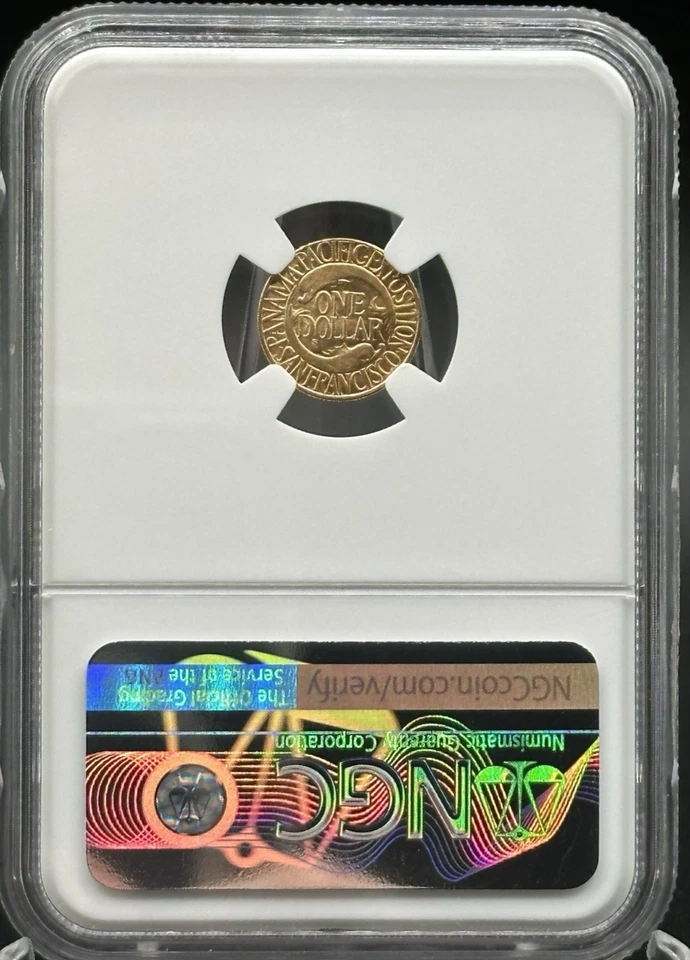 1915-S Gold Panama Pacific Exposition NGC AU58 *SC - Image 2 of 2