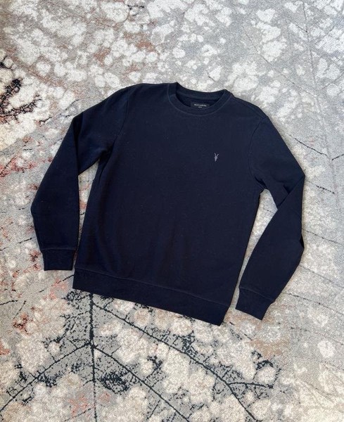 Men AllSaints Sweater Navy Cotton 36 / S / 44