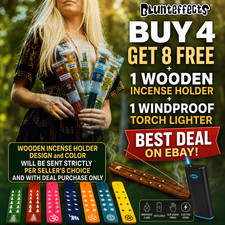 Blunteffects Incenses Buy 4 Get 8 Free + 1 Holder + 1 Lighter (US Seller)