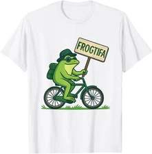 Frog On Bike Resist Portland Frogtifa Protest Unisex T-Shirt