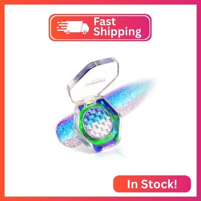 CHARMACY Chameleon Diamond Rainbow Eyeshadow, Multichrome Face Highlighter Palet