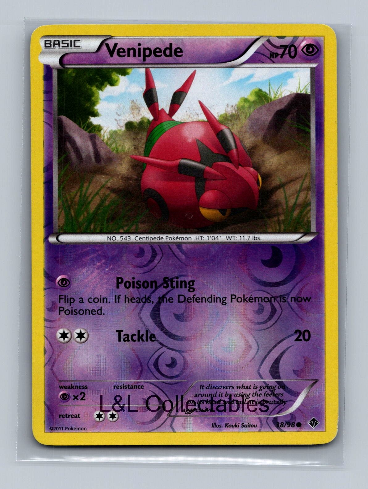 Venipede #38/98 Reverse Holo Emerging Powers