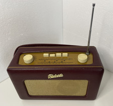 ROBERTS Revival R250 portable RADIO FM/MW/LW dark red burgundy leather vintage