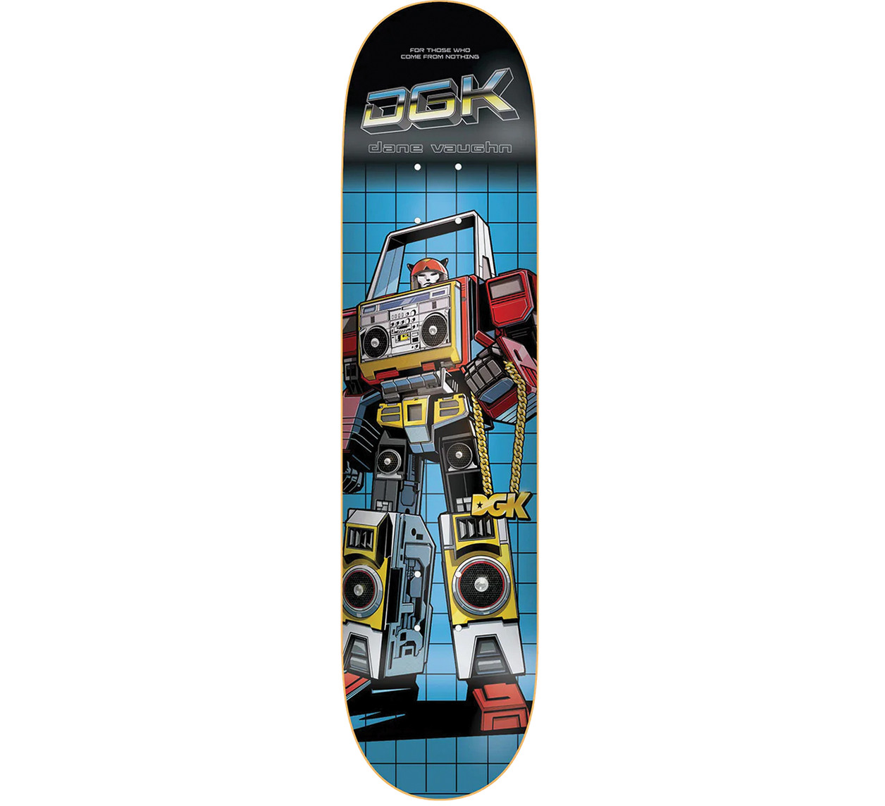 DGK Dane Vaughn Equalizer Transformers Optimus Prime 8.25 Skateboard Deck